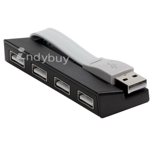 4-Port Powered USB Hub 2.0 (Black)